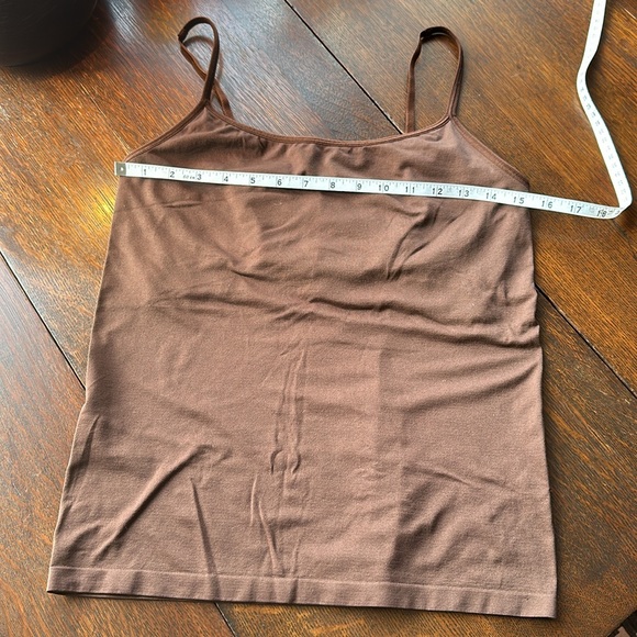 XL LOVE by Gap Brown, built in bra tank top w spaghetti straps. Very stretchy! - Picture 2 of 8